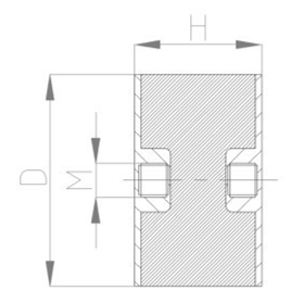 JNDE型<a href='http://m.sdlytvu.cn' target='_blank'><u>橡膠減震器</u></a>結(jié)構(gòu)